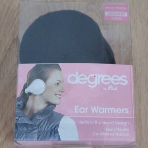 Degrees By 180s Ear Warmers Black One Size NIB